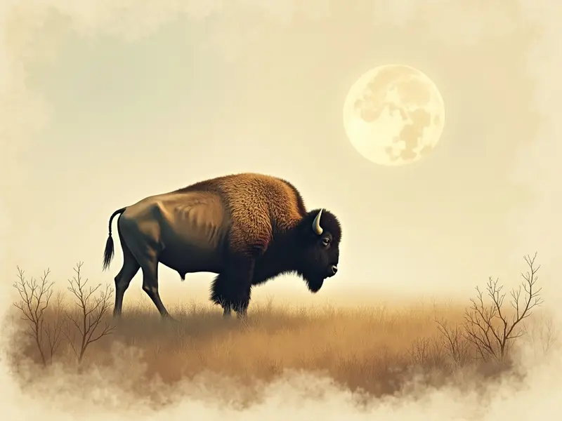 Illustration du rêve : bison