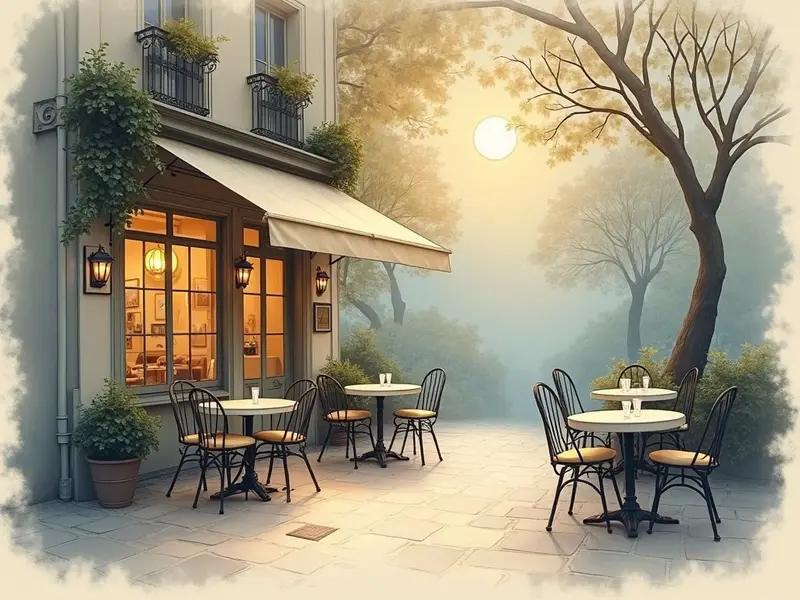 Illustration du rêve : bistrot