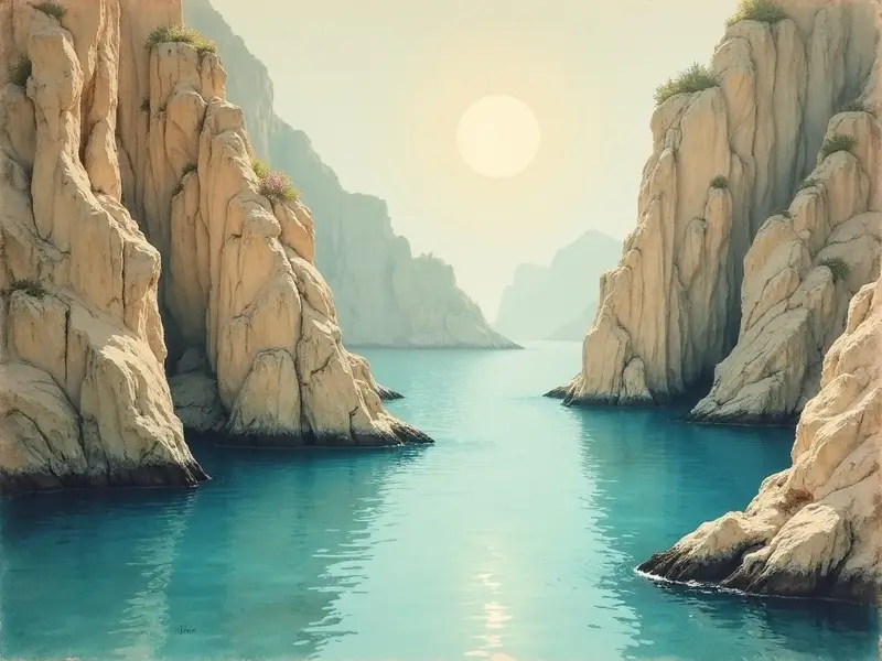 Illustration du rêve : calanque