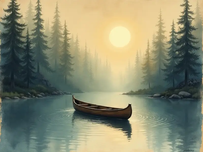 Illustration du rêve : canoë