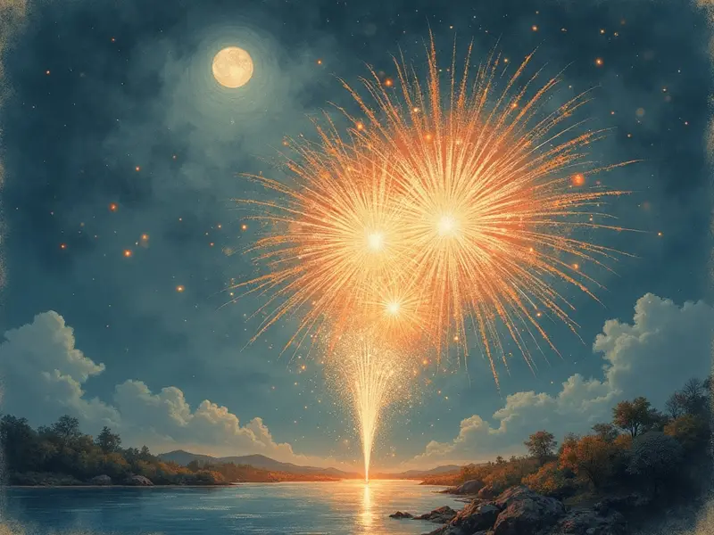 Illustration du rêve : feu d'artifice