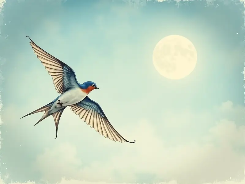 Illustration du rêve : hirondelle
