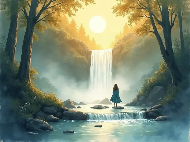 Illustration du rêve : cascade (en islam)