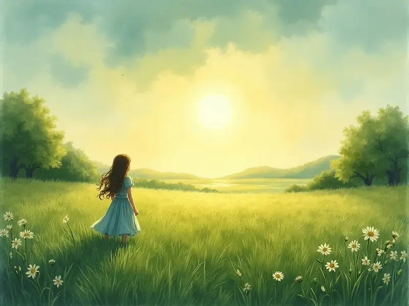 Illustration du rêve : prairie (en islam)