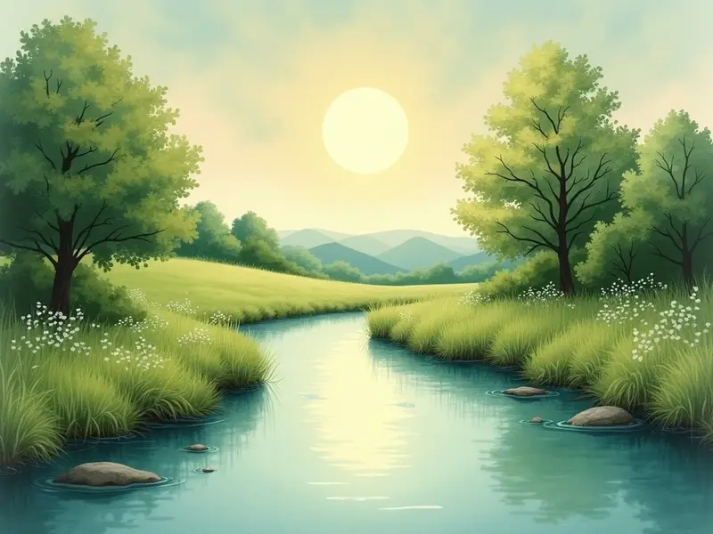 Illustration du rêve : ruisseau (en islam)