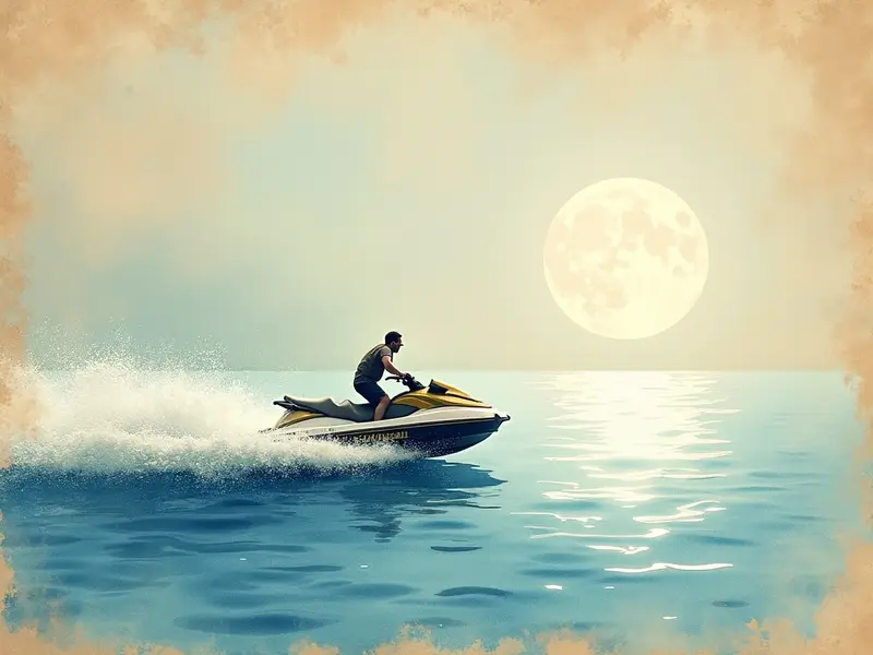 Illustration du rêve : jet ski