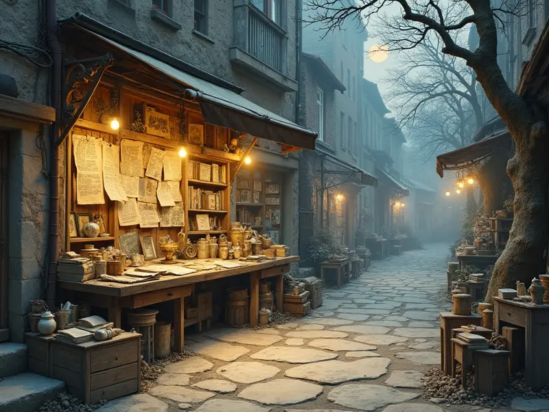 Illustration du rêve : marché aux puces