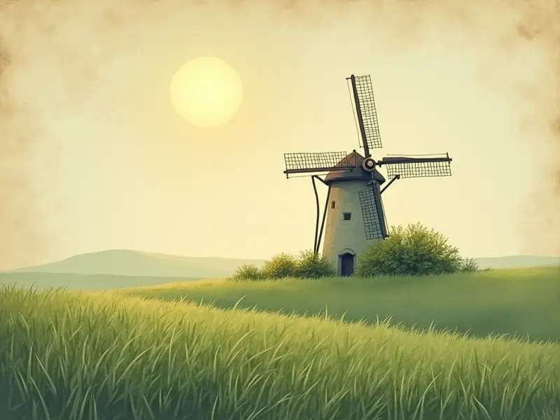 Illustration du rêve : moulin à vent