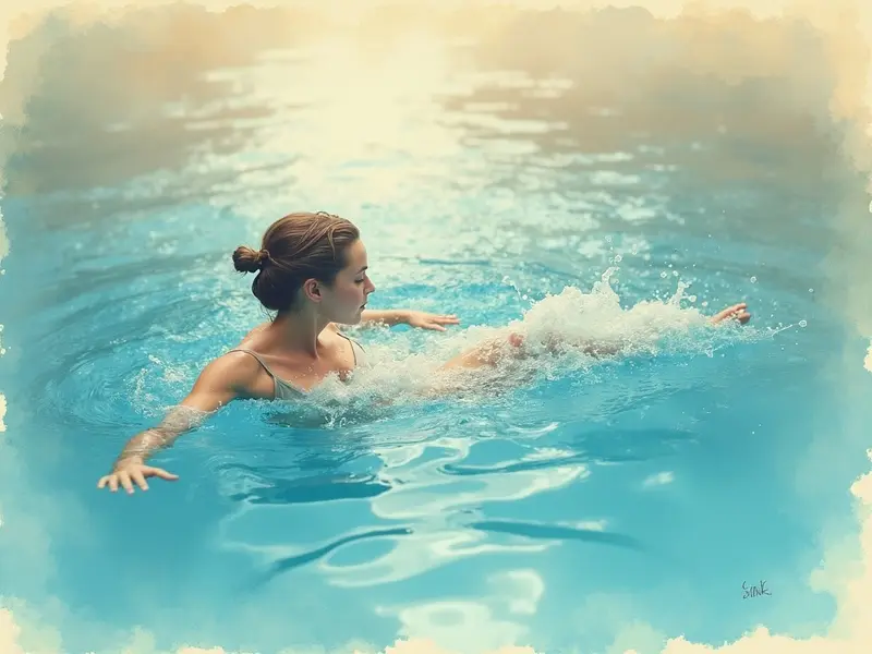Illustration du rêve : natation