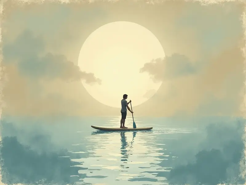 Illustration du rêve : paddle