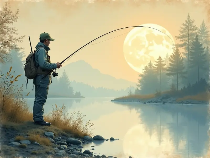 Illustration du rêve : pêche à la ligne