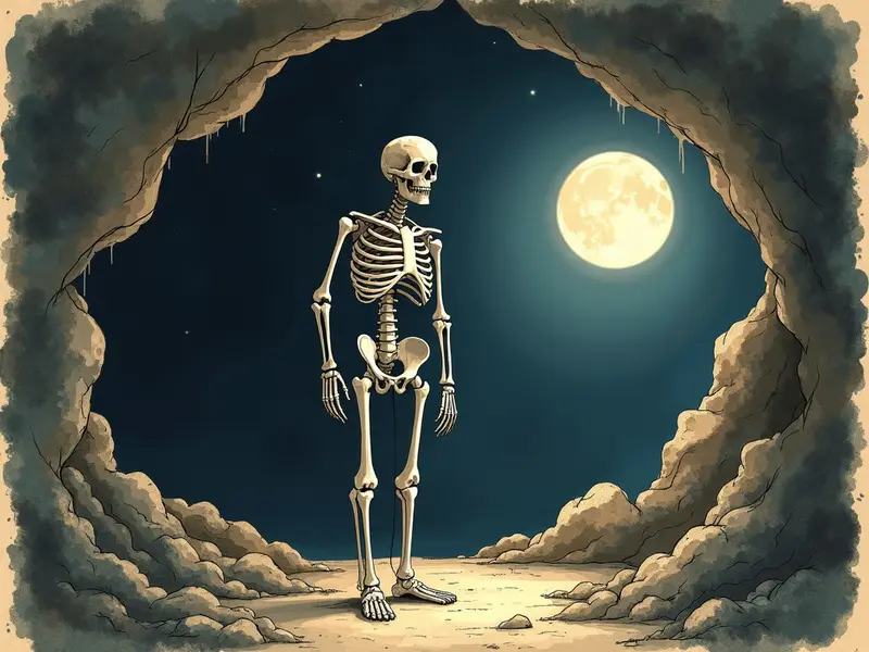 Illustration du rêve : squelette