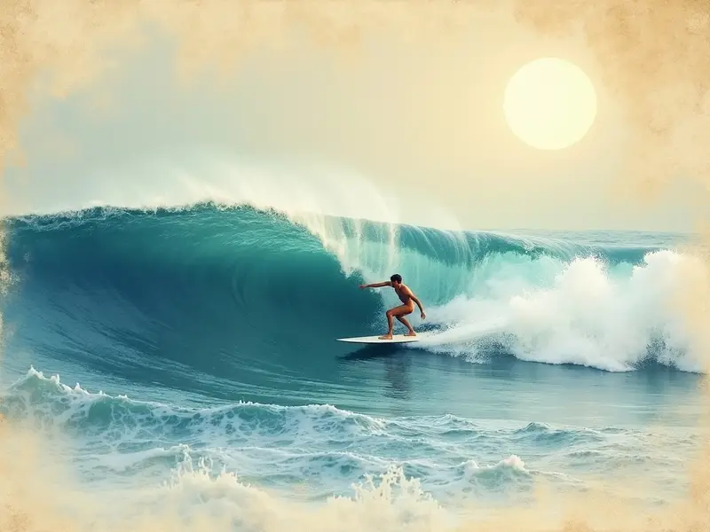 Illustration du rêve : surf