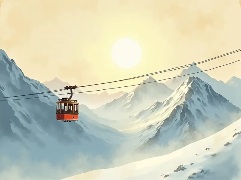 Illustration du rêve : téléphérique