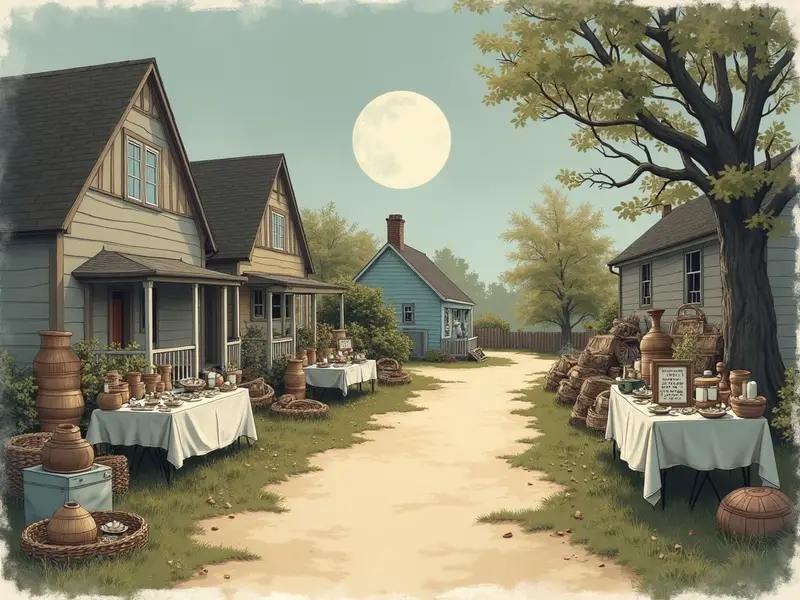 Illustration du rêve : vide-grenier