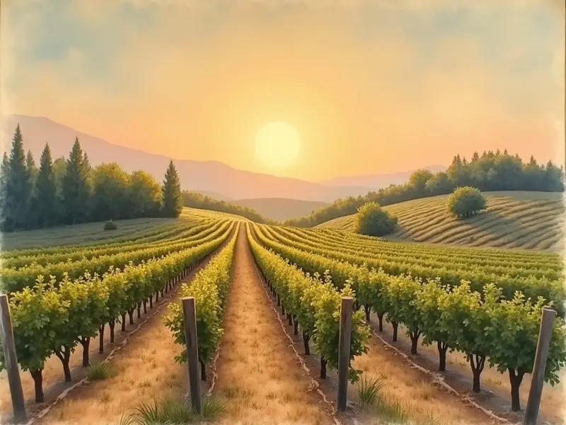 Illustration du rêve : vignoble